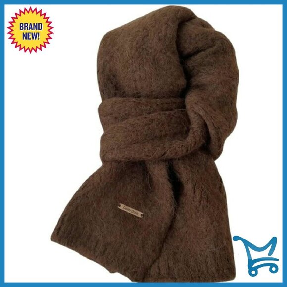 Wool Blend Knitted Scarf Warm Winter Wrap Versatile Layering Accessory